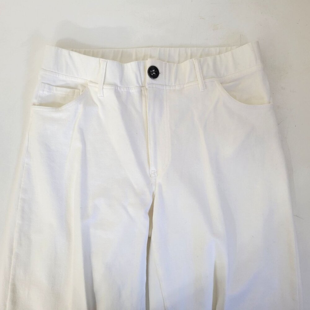 Neon Buddha White Pull-On Tapered Leg Jeans Style Pants - Picture 4 of 5